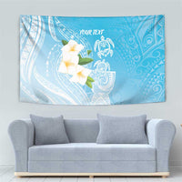 Personalized Guam Chamorro Tapestry Turtles and Guasali Flowers