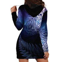 New Zealand Aotearoa Matariki Hoodie Dress Starry Silver Fern