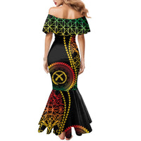 Proudly Ni-Van Sandroing Inspired Classic Style Family Matching Mermaid Dress and Hawaiian Shirt LT7 - Polynesian Pride