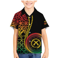 Proudly Ni-Van Sandroing Inspired Classic Style Family Matching Mermaid Dress and Hawaiian Shirt LT7 Son's Shirt Colorful - Polynesian Pride