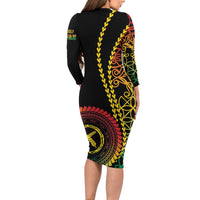 Proudly Ni-Van Sandroing Inspired Classic Style Long Sleeve Bodycon Dress