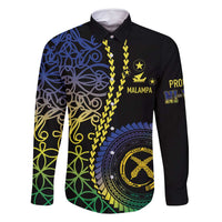 Proudly Ni-Van Sandroing Inspired Family Matching Long Sleeve Bodycon Dress and Hawaiian Shirt Malampa Classic Style LT7 Dad's Shirt - Long Sleeve Colorful - Polynesian Pride