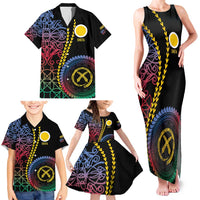 Proudly Ni-Van Sandroing Inspired Family Matching Tank Maxi Dress and Hawaiian Shirt Shefa Classic Style LT7 - Polynesian Pride