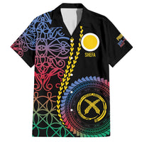 Proudly Ni-Van Sandroing Inspired Family Matching Tank Maxi Dress and Hawaiian Shirt Shefa Classic Style LT7 Dad's Shirt - Short Sleeve Colorful - Polynesian Pride