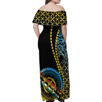 Proudly Ni-Van Sandroing Inspired Family Matching Off Shoulder Maxi Dress and Hawaiian Shirt Torba Classic Style
