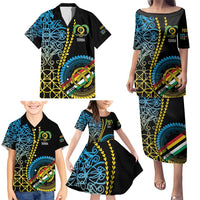 Proudly Ni-Van Sandroing Inspired Family Matching Puletasi and Hawaiian Shirt Torba Classic Style LT7 - Polynesian Pride