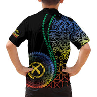 Proudly Ni-Van Sandroing Inspired Family Matching Off Shoulder Short Dress and Hawaiian Shirt Tafea Classic Style