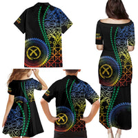 Proudly Ni-Van Sandroing Inspired Family Matching Puletasi and Hawaiian Shirt Tafea Classic Style LT7 - Polynesian Pride