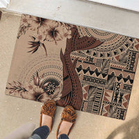 Bula Fiji Rubber Doormat Shark Tail Beige Masi Tapa