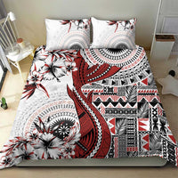 Bula Fiji Bedding Set Shark Tail White Masi Tapa