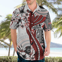 Bula Fiji Hawaiian Shirt Shark Tail White Masi Tapa