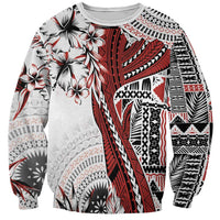 Bula Fiji Sweatshirt Shark Tail White Masi Tapa LT7 Unisex White - Polynesian Pride