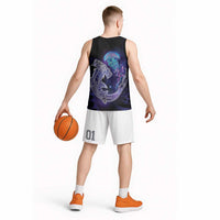 Polynesian Aumakua Basketball Jersey Jellyfish with Shark - Polynesian Pride