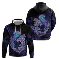 Polynesian Aumakua Hoodie Jellyfish with Shark - Polynesian Pride