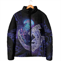 Polynesian Aumakua Padded Jacket Jellyfish with Shark - Polynesian Pride