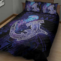 Polynesian Aumakua Quilt Bed Set Jellyfish with Shark - Polynesian Pride