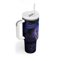 Polynesian Aumakua Tumbler With Handle Jellyfish with Shark - Polynesian Pride