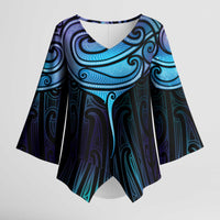 Aotearoa Maori Te Whai Rahi Kimono Sleeve Blouse Tala - Nowhere You Could Go That I Won't Be With You - Polynesian Pride