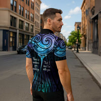 Aotearoa Maori Te Whai Rahi Zipper Polo Shirt Tala - Nowhere You Could Go That I Won't Be With You - Polynesian Pride