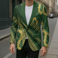 Polynesian Puakeniken Pikake Twisted Lei Blazer Emerald - Polynesian Pride