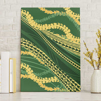 Polynesian Puakeniken Pikake Twisted Lei Canvas Wall Art Emerald - Polynesian Pride