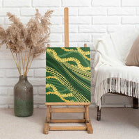 Polynesian Puakeniken Pikake Twisted Lei Canvas Wall Art Emerald - Polynesian Pride
