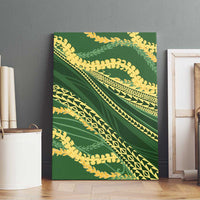 Polynesian Puakeniken Pikake Twisted Lei Canvas Wall Art Emerald - Polynesian Pride