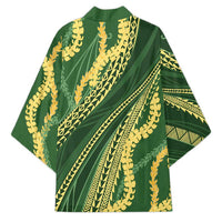 Polynesian Puakeniken Pikake Twisted Lei Kimono Emerald - Polynesian Pride