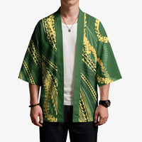 Polynesian Puakeniken Pikake Twisted Lei Kimono Emerald - Polynesian Pride