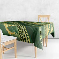 Polynesian Puakeniken Pikake Twisted Lei Tablecloth Emerald - Polynesian Pride