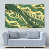 Polynesian Puakeniken Pikake Twisted Lei Tapestry Emerald - Polynesian Pride