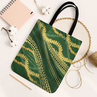 Polynesian Puakeniken Pikake Twisted Lei Tote Bag Emerald LT7 Black Strap One Size Emerald - Polynesian Pride