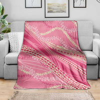 Polynesian Puakeniken Pikake Twisted Lei Blanket Rose Pink - Polynesian Pride