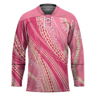 Polynesian Puakeniken Pikake Twisted Lei Hockey Jersey Rose Pink - Polynesian Pride