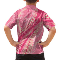 Polynesian Puakeniken Pikake Twisted Lei Kid Hawaiian Shirt Rose Pink - Polynesian Pride