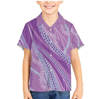 Polynesian Puakeniken Pikake Twisted Lei Family Matching Mermaid Dress and Hawaiian Shirt Amethys - Polynesian Pride