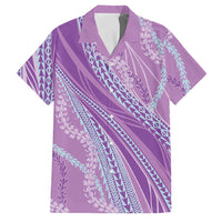 Polynesian Puakeniken Pikake Twisted Lei Family Matching Off Shoulder Maxi Dress and Hawaiian Shirt Amethys - Polynesian Pride