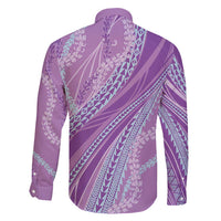 Polynesian Puakeniken Pikake Twisted Lei Family Matching Off Shoulder Short Dress and Hawaiian Shirt Amethys - Polynesian Pride