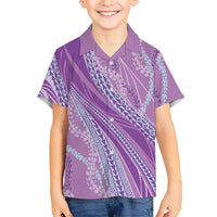 Polynesian Puakeniken Pikake Twisted Lei Family Matching Summer Maxi Dress and Hawaiian Shirt Amethys - Polynesian Pride