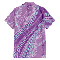 Polynesian Puakeniken Pikake Twisted Lei Family Matching Tank Maxi Dress and Hawaiian Shirt Amethys - Polynesian Pride