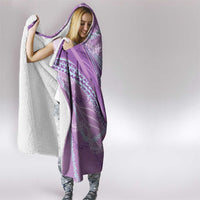 Polynesian Puakeniken Pikake Twisted Lei Hooded Blanket Amethys - Polynesian Pride