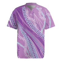 Polynesian Puakeniken Pikake Twisted Lei Rugby Jersey Amethys - Polynesian Pride