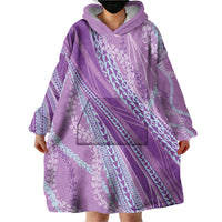 Polynesian Puakeniken Pikake Twisted Lei Wearable Blanket Hoodie Amethys - Polynesian Pride