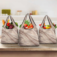 Polynesian Puakeniken Pikake Twisted Lei Grocery Bag Beige LT7 3-pack One Size Beige - Polynesian Pride
