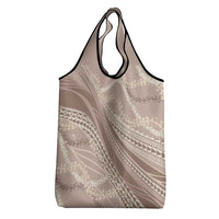 Polynesian Puakeniken Pikake Twisted Lei Grocery Bag Beige LT7 - Polynesian Pride