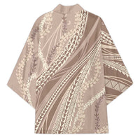 Polynesian Puakeniken Pikake Twisted Lei Kimono Beige - Polynesian Pride