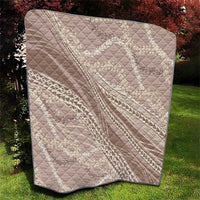 Polynesian Puakeniken Pikake Twisted Lei Quilt Beige - Polynesian Pride