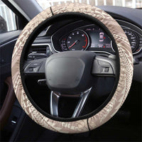 Polynesian Puakeniken Pikake Twisted Lei Steering Wheel Cover Beige - Polynesian Pride
