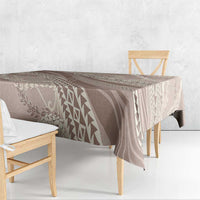 Polynesian Puakeniken Pikake Twisted Lei Tablecloth Beige - Polynesian Pride
