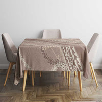 Polynesian Puakeniken Pikake Twisted Lei Tablecloth Beige - Polynesian Pride